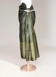 Sell by Yard  Brocade Thai Traditional  Style Artificial Silk Fabric - Picture 1 of 8