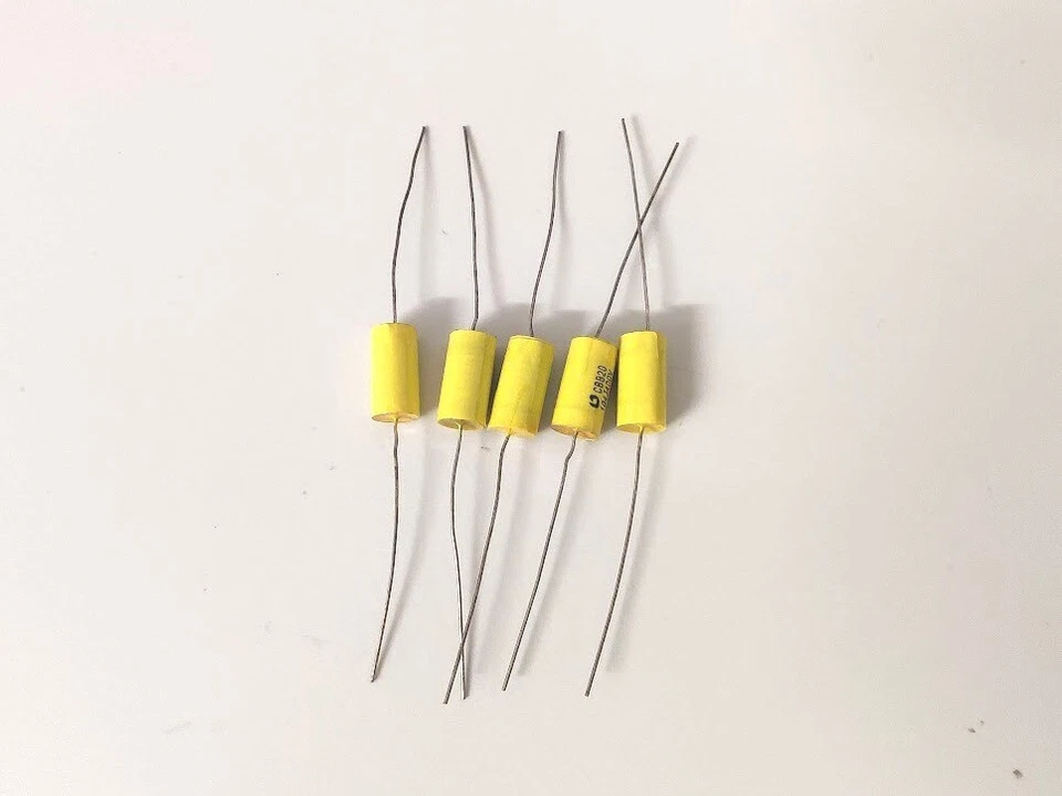 5 x CBB20 Capacitor 0.1uF 100nF 10% 630V Polypropylene Axial Metal Film