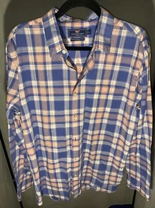 Camicia Murray Vineyard Vines uomo grande slim fit manica lunga blu rosa - Foto 1 di 5