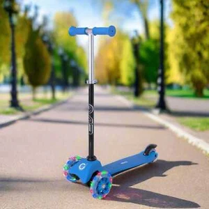 Kids Scooter Child Kick 3 Wheel Push Light Up Wheels Adjustable For Kids 2+ Blue - Picture 1 of 8