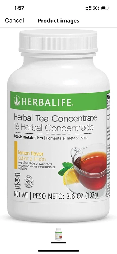 Herbal Tea Concentrate 3.6oz. Lemon Flavor Free Shipping - Image 1 of 4