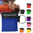 First Aid CPR  COLORS KEYCHAIN POUCH CPR LIFE KEY ONE WAY VALVE SHILED