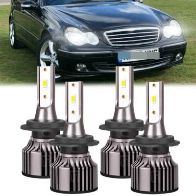 Combo de bombillas LED altas y bajas para Mercedes-Benz C230 2002-2007 4X Foto 1 de 4