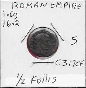 ROMAN EMPIRE HALF FOLLIS (c.317 CE),COMMEMORATIVE ISSUE STRUCK,UNDER CONSTATINE - Picture 1 of 2