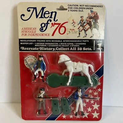 Men of 76 Revolutionary War Figure Toy Set No. 3  Vintage 1975 New NOS - Image 1 of 4