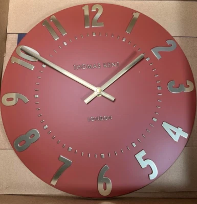 John Lewis Thomas Kent 12" 30cm Mulberry Wall Clock Auburn - New - Image 1 of 2