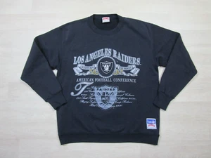 Vintage Los Angeles Raiders Black Sweatshirt Men's (L) USA Nutmeg NFL Football - Picture 1 of 10