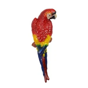 9934002 Eisenguss Figur Wand-Ara Papagei rot farbig Vogel 35x12cm - Bild 1 von 1