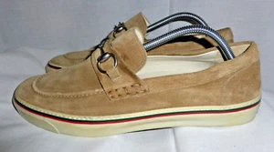 ZAPATILLAS DEPORTIVAS GUCCI HOMBRE CUERO MARRÓN SIN CORDONES LOGO TALLA UK 9.5 EU 43.5 US 10.5 EN MUY BUENA CONDICIÓN - Imagen 1 de 24