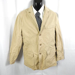 Giacca blazer casual J Crew uomo beige medio 100% cotone 3 bottoni davanti - Foto 1 di 11