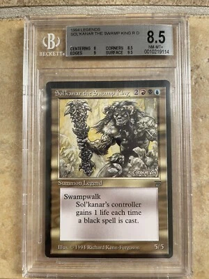 Magic: The Gathering - Sol'Kanar the Swamp King Legends - BGS Graded 8.5 NM-MT+! - Image 1 of 2