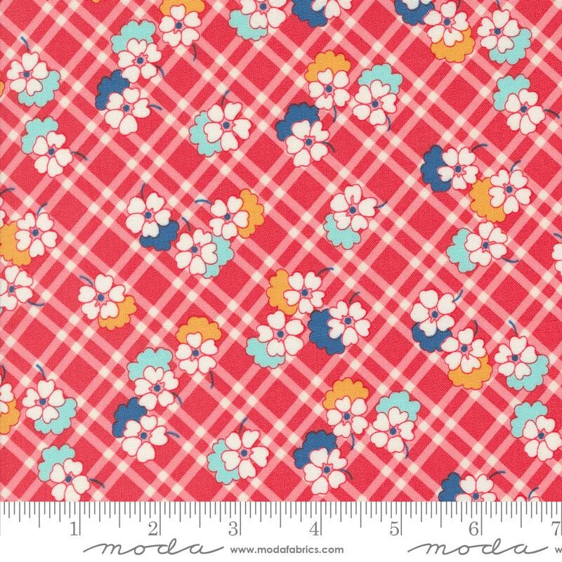 Moda Fabrics #33754 14  "30'S PLAYTIME"  BY Linzee McCrea "SCARLET"  BTY - Image 1 of 1