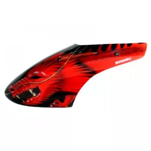 Microheli Airbrush Fiberglass Red Dragon Canopy - BLADE 130X - Picture 1 of 1