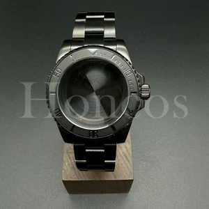 Custom Watch Carbon Black Number Case Bracelet Fits for NH34/35 Movement OY - Picture 1 of 5