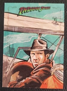2008 Skizzenkarte Kunst INDIANA JONES letzter Kreuzzug KODY CHAMBERLAIN Topps DOPPELDECKER - Bild 1 von 6