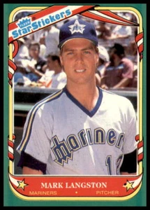 1987 Fleer Star Stickers #70 Mark Langston - Bild 1 von 2