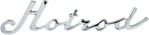 S1001 verchromtes "Hotrod" Schriftzug Emblem mit Befestigungsbolzen, dreifach verchromt - Bild 1 von 5