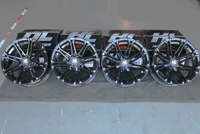 YAMAHA KODIAK 400 SRA 14" HL3 BLK ALUMINUM ATV / UTV WHEELS (SET 4) SRA1CA - Image 1 of 3