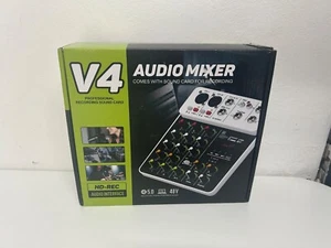 V4 audio mixer New Debra BNIB PROFESSIONAL recording SOUND CARD BLACK 48v - Picture 1 of 7