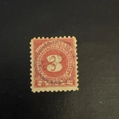 US Scott #R198…3 Cent Internal Revenue Documentary 1914 Used Ng - Image 1 of 2