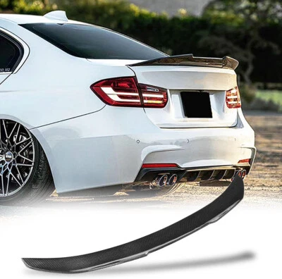 For BMW 3 Series F30 320i F80 M3 F80 2012-18 Carbon Black Style Trunk Spoiler UP - Image 1 of 4