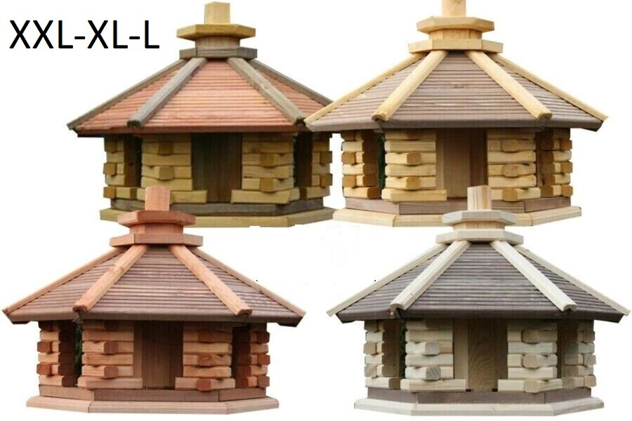 Vogelhaus,Vogelhäuschen,mit Einsatz zum Füttern,Futtersilo,Versionen mit Ständer - Bild 1 von 2