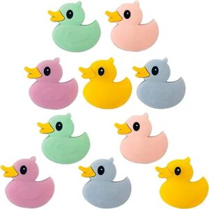 Duck Animal Shaped Beads Silicone Colorful Cartoon Flat Beads  For Adults