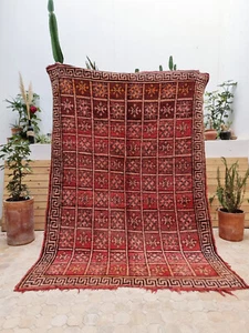 8'2" x 5'8" - 250 x 175 Cm Moroccan vintage Beni M'Guild Rug, handmade rug - Picture 1 of 8