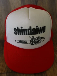 VTG SHINDAIWA Mesh Back Red Black Adjustable Snapback Hat Cap Chainsaw #15 - Picture 1 of 4