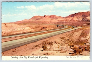 Wyoming Interstate 80 Vintage Postkarte Continental - Bild 1 von 2