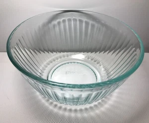 Pyrex 7402-S Klar Aqua Tönung Gerippt 6 Tassen Rührschüssel USA 1,5 L Kein Deckel Offene Box - Bild 1 von 5
