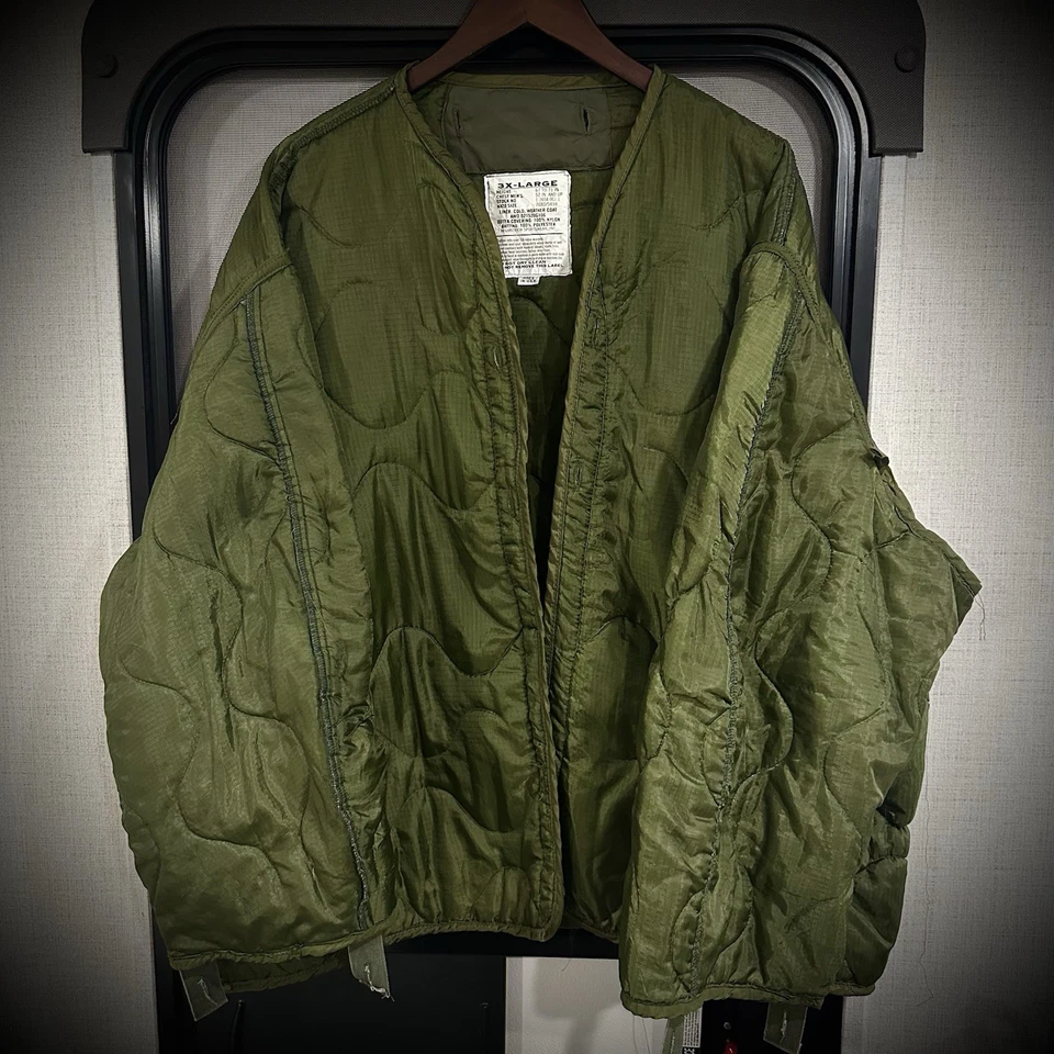 US Military M-65 Field Jacket Liner Cold Weather XXXL Olive Drab Quilted USA - Image 1 of 4