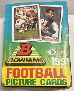 1991 Bowman NFL Football 36 ct Picture Cards Box New Vintage Free Fast Shipping - Bild 1 von 2