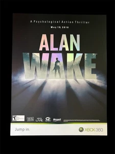Alan Wake Xbox 360 Promo Launch Poster 22"x28" 2010 Microsoft Rare XB360 - Bild 1 von 1
