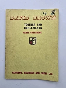 CATÁLOGO DE PIEZAS DE BARRA DE HERRAMIENTAS E IMPLEMENTOS DAVID BROWN - Imagen 1 de 3
