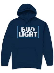 HYBRID APPAREL Mens Navy Graphic Long Sleeve Draw String Non Iron Sweater S - Picture 1 of 3