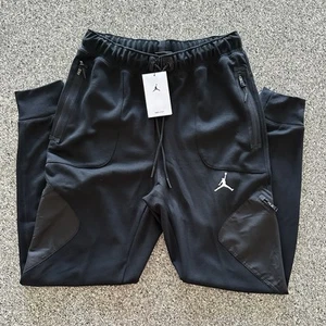Nike Air Jordan Tech Fleece Training Pants Joggers Mens Size M Black DQ7890-049 - Picture 1 of 5