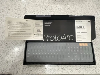 ProtoArc KM100-A Bluetooth Keyboard/Mouse Combo Full Size Backlit MAC - Image 1 of 4