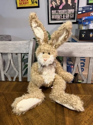 Vintage Plush Bunny Rabbit 22" RUSS CLIFFORD Stuffed Pellets Wired Posable Ears - Image 1 of 4