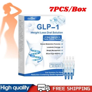 7PCS GLP-1 Weight Loss Oral Drops forIntestinal Slimming BoostingMetabolism HOT - Picture 1 of 18