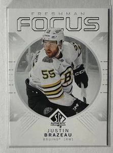 2024-25 Upper Deck SP Authentic Justin Brazeau Freshman Focus Card # FF-35 - Picture 1 of 2