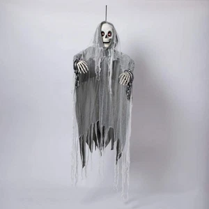 HYKE  and EEK Animated Clamoring Reaper Skeleton Ghoul Halloween Decoration 60” - Picture 1 of 2