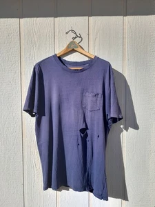 Distressed/getragenes Herren GAP T-Shirt in blau, Gr. XL - Bild 1 von 4