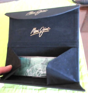 MAUI JIM AUTHENTISCHE BRILLE SONNENBRILLE SCHWARZ GOLD KLAPPE ETUI mit TUCH **NEU** - Bild 1 von 4