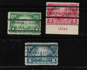 IN Precancels: Gaston L-2 TS (Normal); 1924 Hugenotten-Wallonen #614-616; Set/3 - Bild 1 von 1
