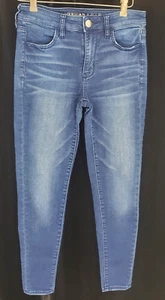 American Eagle Outfitters Super Stretch Jeans High Rise Jegging SZ.4 Fit 30/27 - Picture 1 of 17
