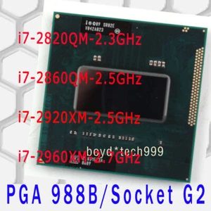 Intel Core i7-2820QM i7-2860QM i7-2920XM i7-2960XM Socket G2 CPU Processor - Picture 1 of 4