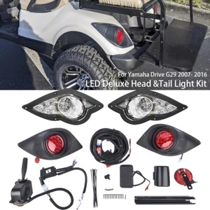 2007-up For Yamaha Drive G29 Golf Cart Head & Tail Light Deluxe LED Light Kit - Picture 1 of 12