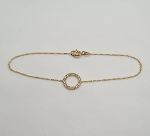 Bracelet en or jaune 18 carats serti de diamants naturels - Imagen 1 de 5