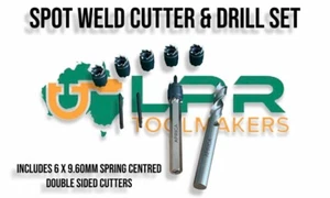 Spot Weld Drills Inc 12 Face Cutters Cobalt & HSS Cutters 9.60mm Spring Centered - Picture 1 of 5